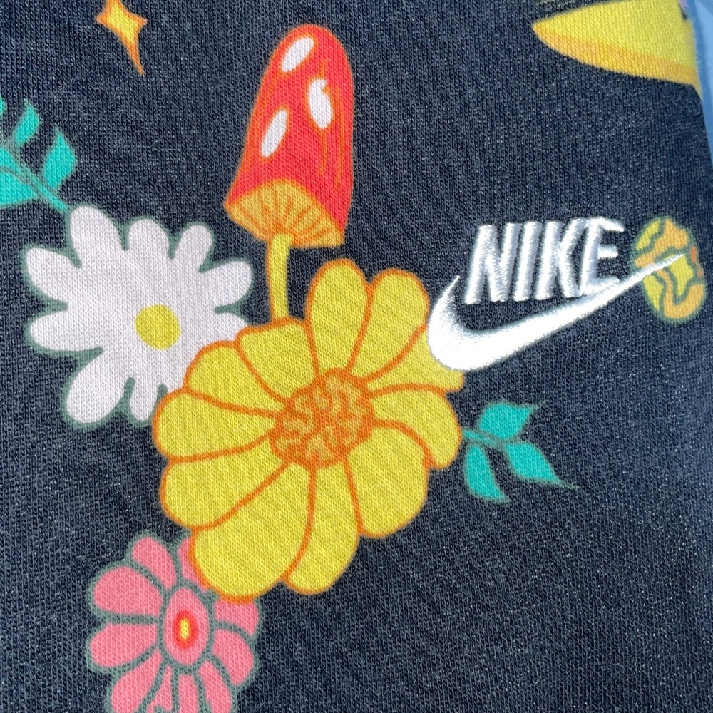 Nike Sportswear Club Fleece Pants Outer Space Print Soft Joggers Black - Picture 4 of 10